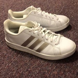 White and gold women’s adidas